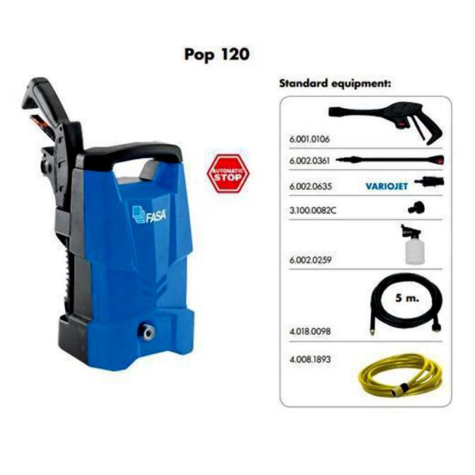 Máy phun xịt rửa xe áp lực cao Fasa Pop 120