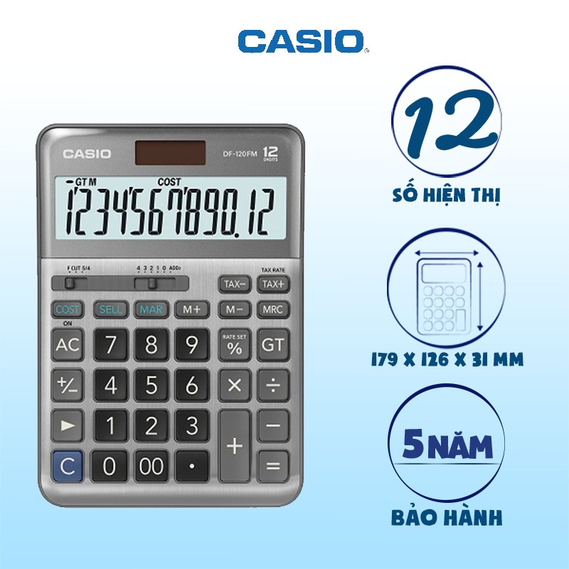 (1 Cái) Máy tính để bàn CASIO DF-120FM