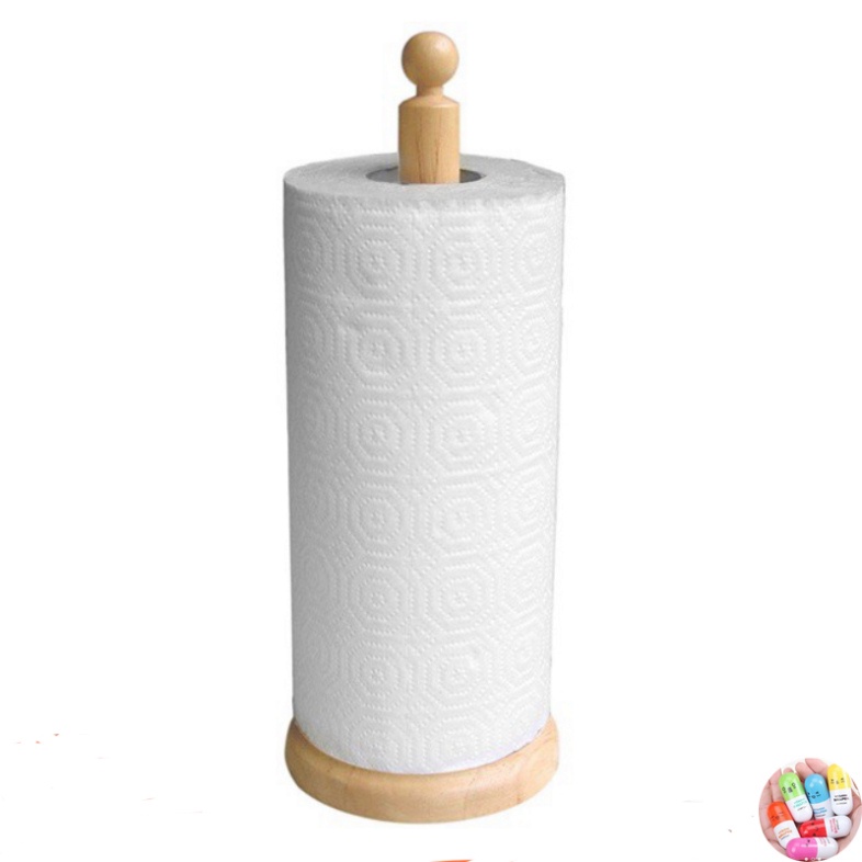 Cây Để Giấy Cuộn Đứng,Đồ để giấy nhà bếp, Giá để giấy bằng gỗ
