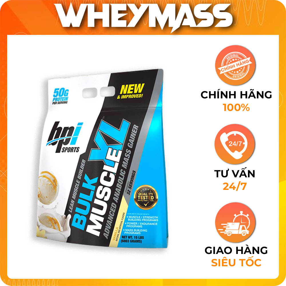[HCM]Sữa Dinh Dưỡng Tăng Cân Nhanh BPISPORTS BULK MUSCLE XL15lbs (6.88kg)