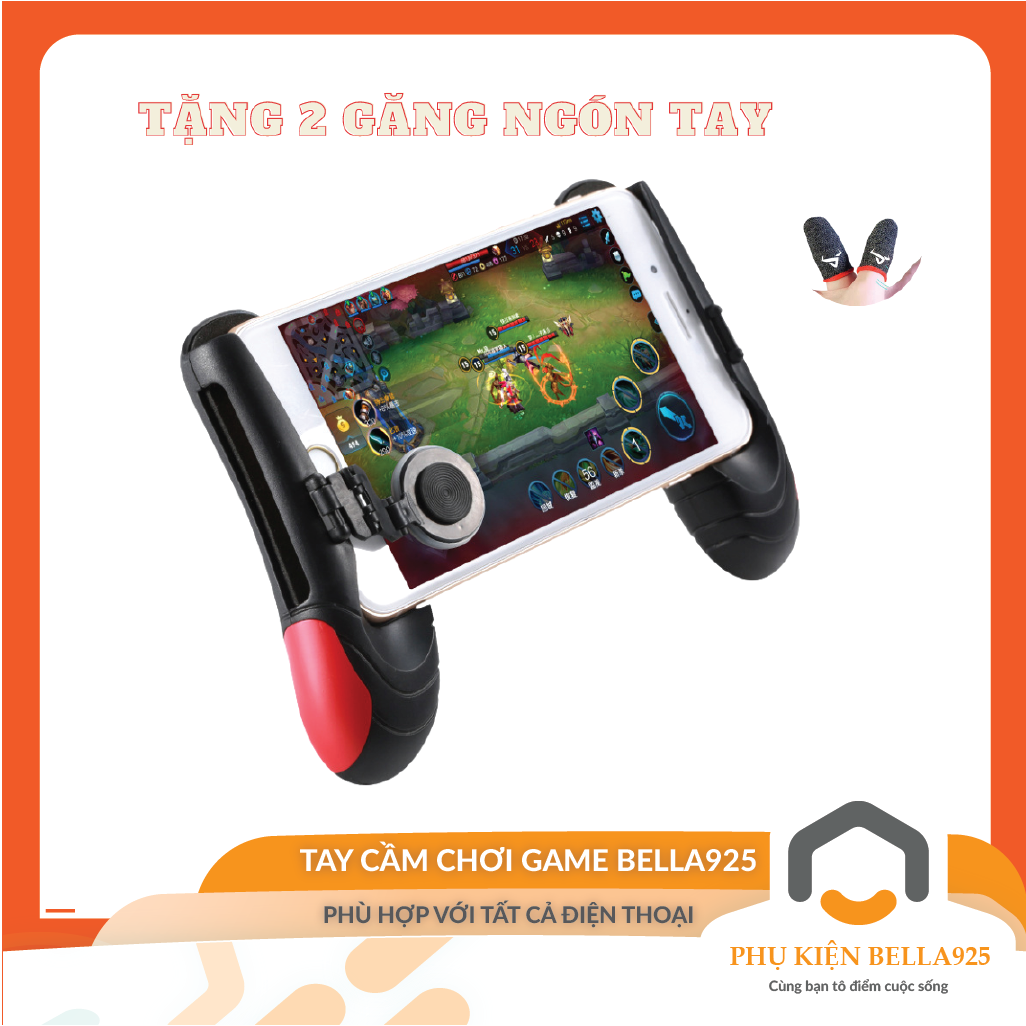 Tay cầm chơi game và nút bắn PUBG 4 ngón GADO tay game điện thoại thao tác bắn nhanh