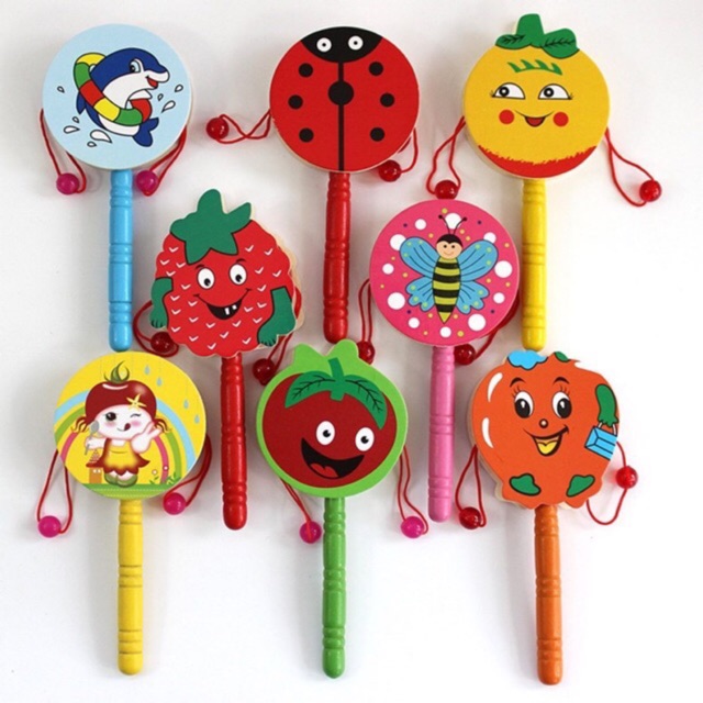 Đồ Chơi Xúc Xắc Trống Bằng Gỗ Sinh Động Cho Bé