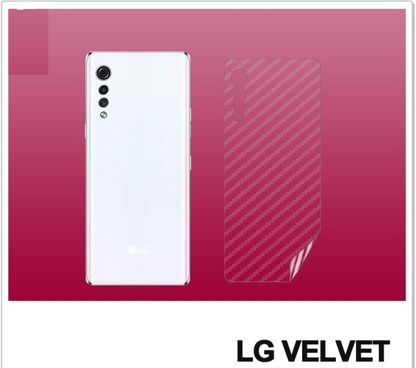 Miếng dán lưng LG Velvet Dán dẻo vân Carbon mặt lưng chống trầy