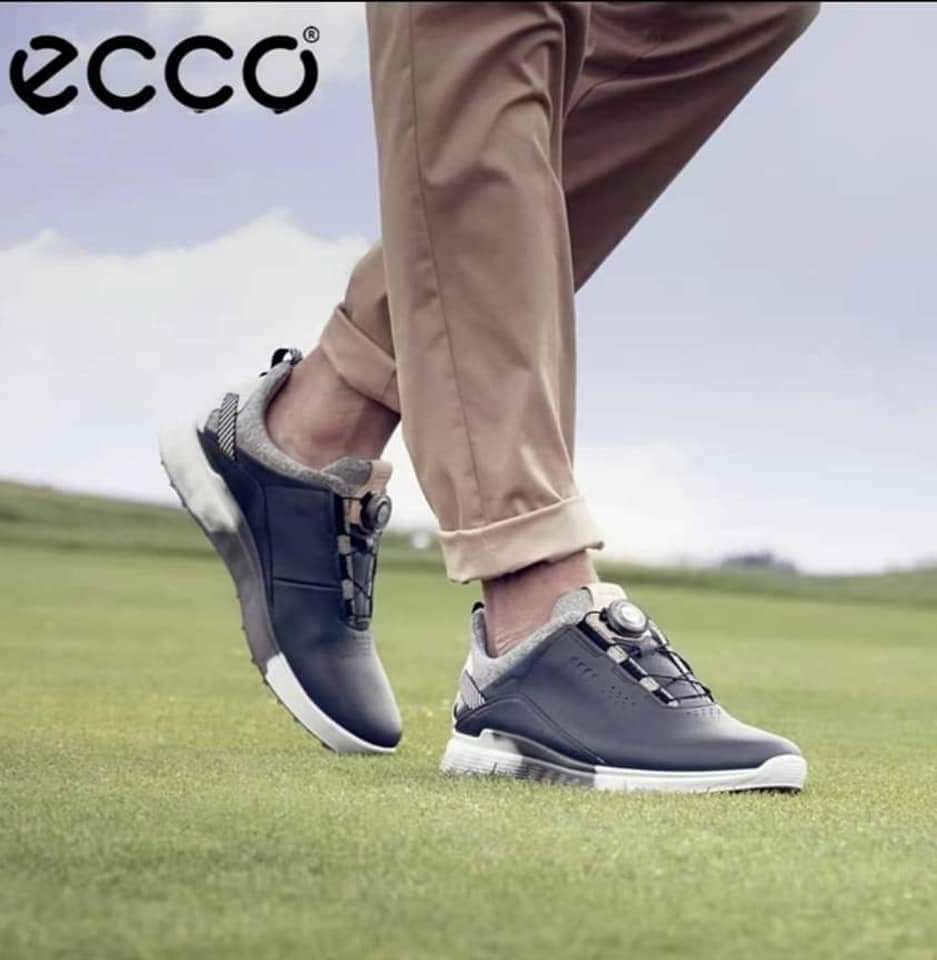 Giày golf Nam Ecco có Nút Vặn Chất Liệu Da PU Cao Cấp, không thấm nước êm chân không trơn trượt- có 3 màu,