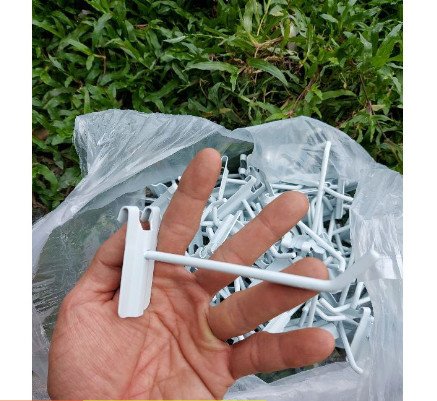 Móc treo phụ kiện 100 cái dài 10cm sơn màu trắng_mshg0260