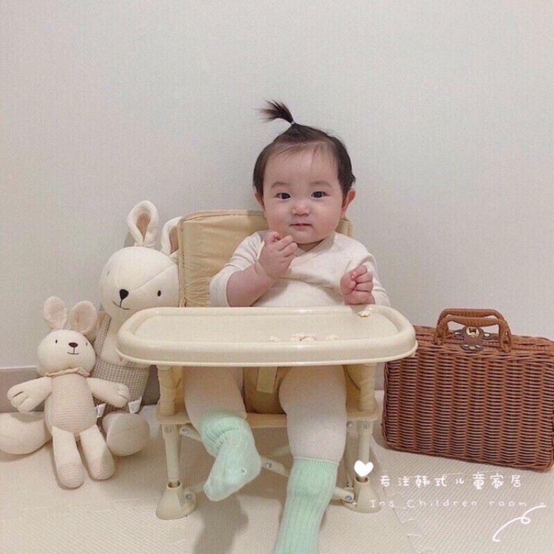 Ghế hoo booter gấp gọn kiểu dáng hàn quốc kết hợp bàn ăn dặm, tiện lợi du lịch