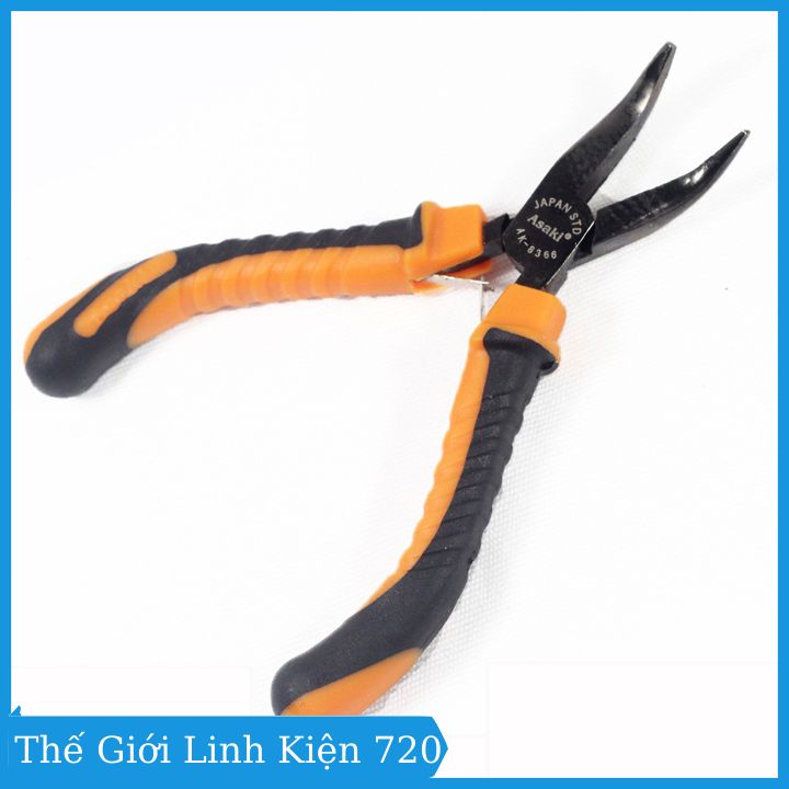 Kìm mỏ nhọn cong asaki ak-8366