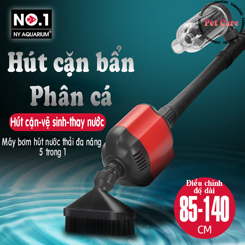Máy hút phân bể cá 5 trong 1 no1