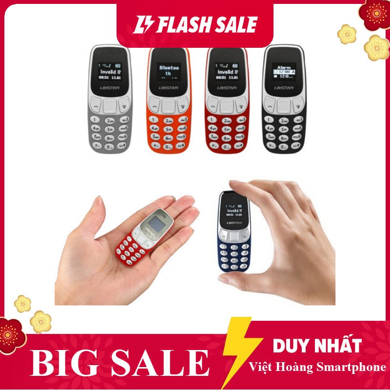 Điện thoại điện thoại bm10 mini 3310 xanh - bảo hành 1 năm