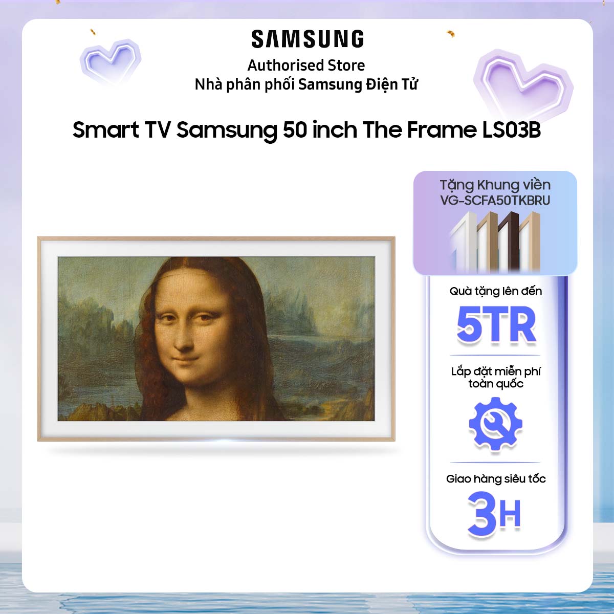 50ls03b - smart tivi samsung khung tranh the frame qled 4k 50 inch qa50ls03b qa50ls03ba 50ls03ba qa50ls03bakxxv