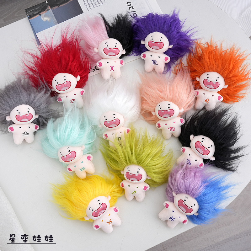 Búp bê nhồi bông tóc rối bù- búp bê 12 cung hoàng đạo