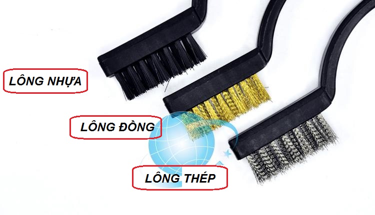 Bộ 3 bàn chải 3 loại lông (nhựa đồng thép) vệ sinh làm sạch chi tiết nhỏ ngóc ngách tiện lợi (DO104) - Luân Air Models