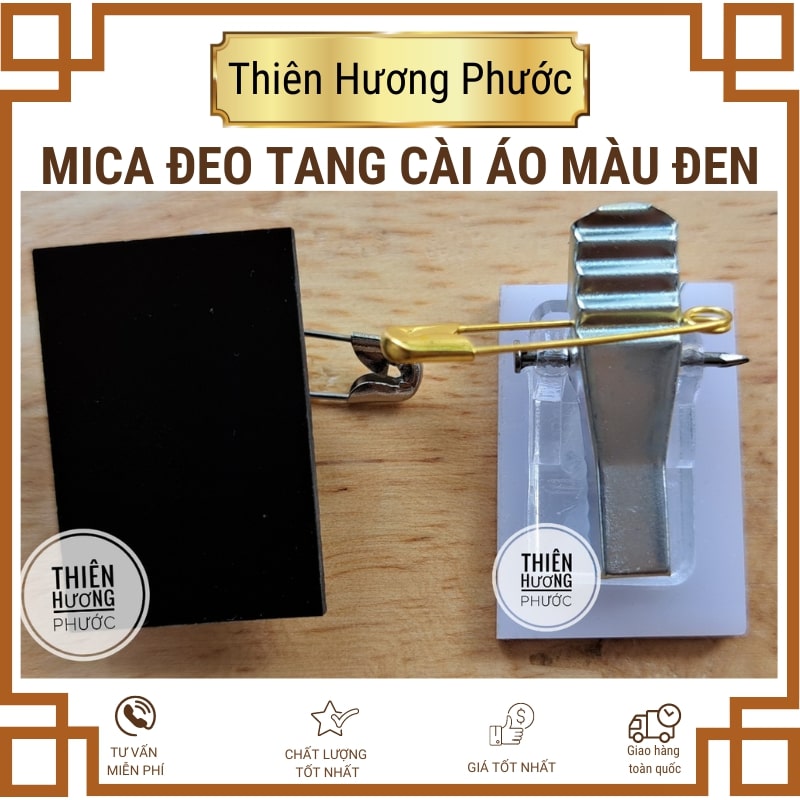 Tang đeo gài áo dành cho người có người mất sau đám tang bằng mica bền