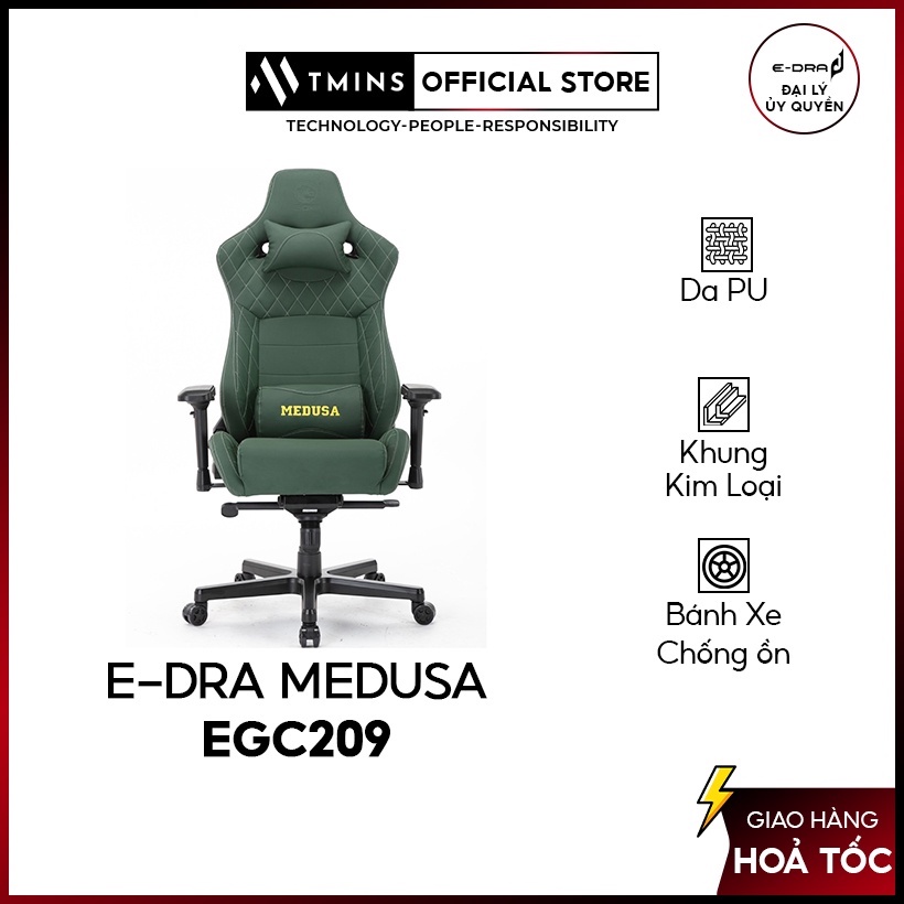 Ghế gaming E-Dra Medusa EGC209 (Hàng chính hãng) - Bảo hành 12 tháng