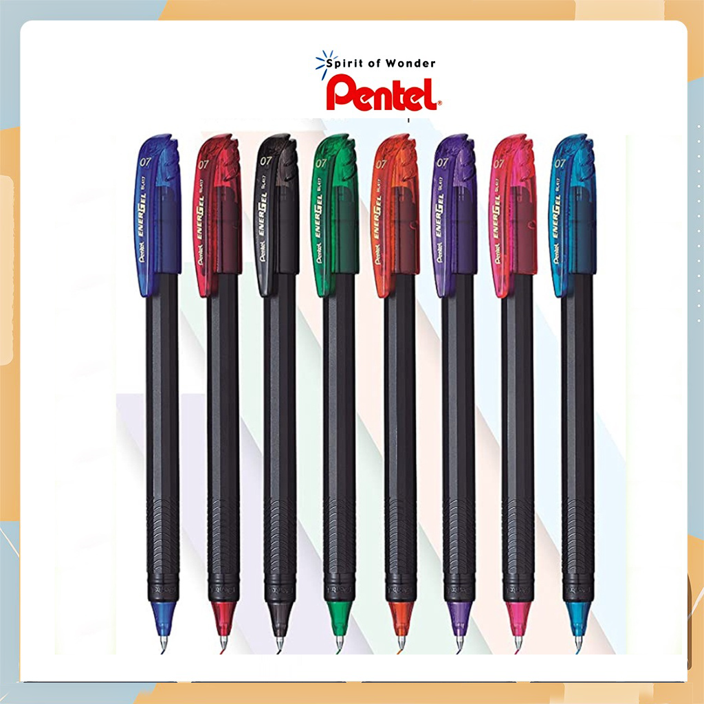 Bút Ký Mực Gel Nhật Bản Pentel Energel Bl417 Ngòi 0.7Mm 12 Màu Mực
