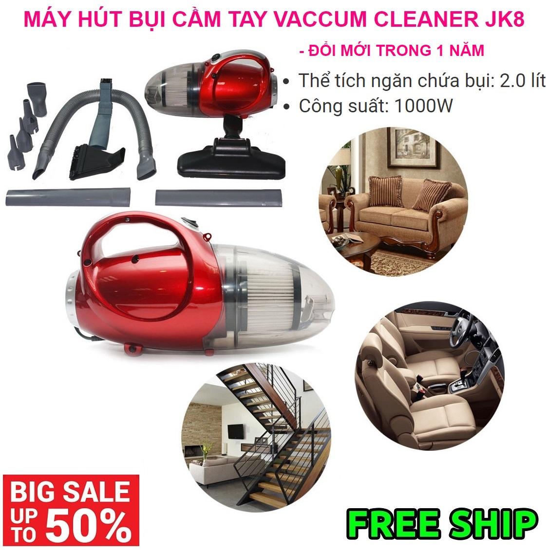 Máy Hút Bụi Đa Năng - Máy Hút Bụi Cầm Tay 2 Chiều Mini Vacuum Cleeaner JK-8, Hút Sạch Bụi Bẩn, BH 12 THÁNG