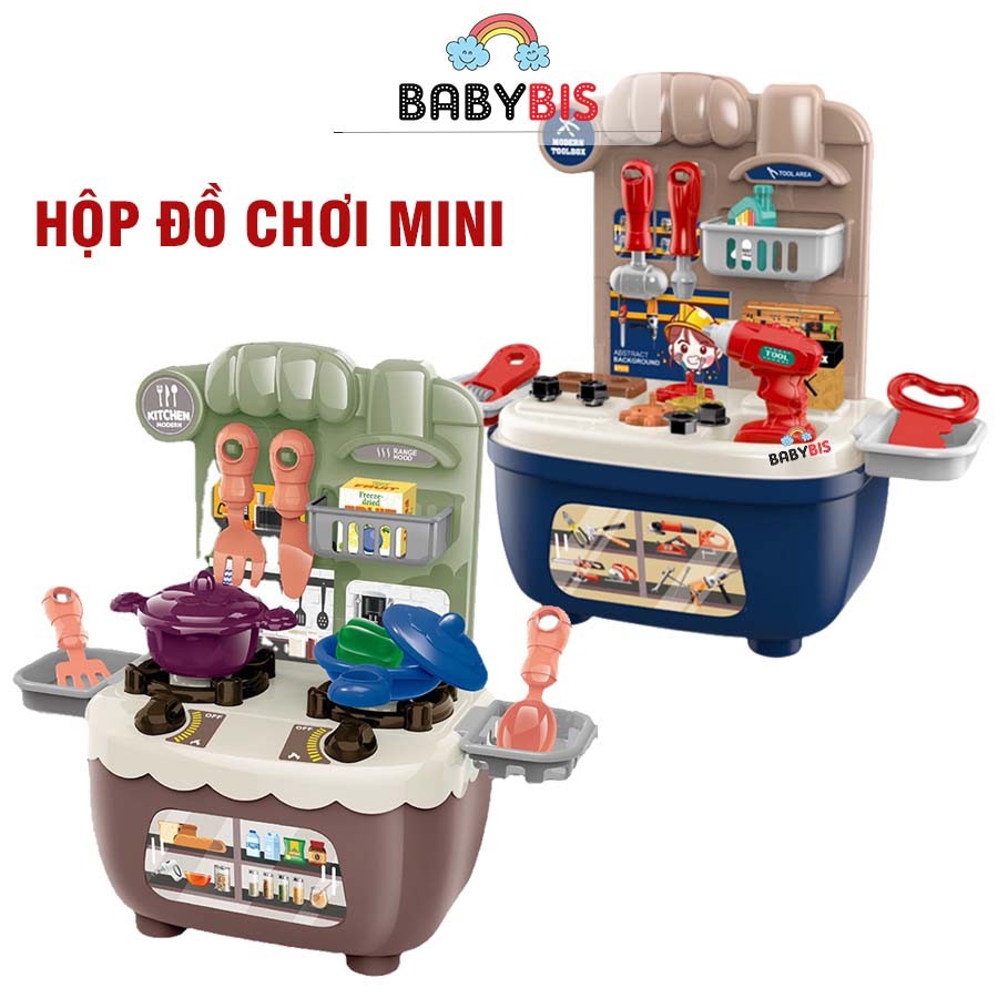 Đồ chơi nhà bếp mini, hộp nhà bếp gọn nhẹ, đồ chơi kĩ sư