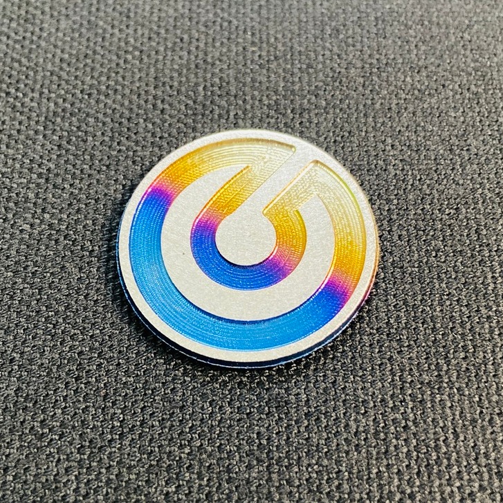 [HCM]( KÍCH THƯỚC 2cm ) LOGO TITAN BREM TEM DÁN XE TRÒN CHUẨN TITAN GR5 CÓ SẲN KEO 3M TRÊN TEM