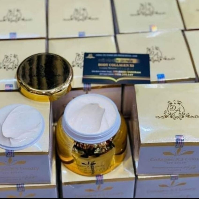 [CHÍNH HÃNG +QUÀ TẶNG 25K] Kem duỡng trắng Body Collagen X3 Luxury 250g Mỹ Phẩm Đông Anh - Dưỡng trắng da toàn thân body, chất kem mềm mịn thấm nhanh mùi thơm dịu nhẹ không gây cảm giác bết rít lộ vân kem-BUHA BH10-Tặng Mặt Nạ 25K.