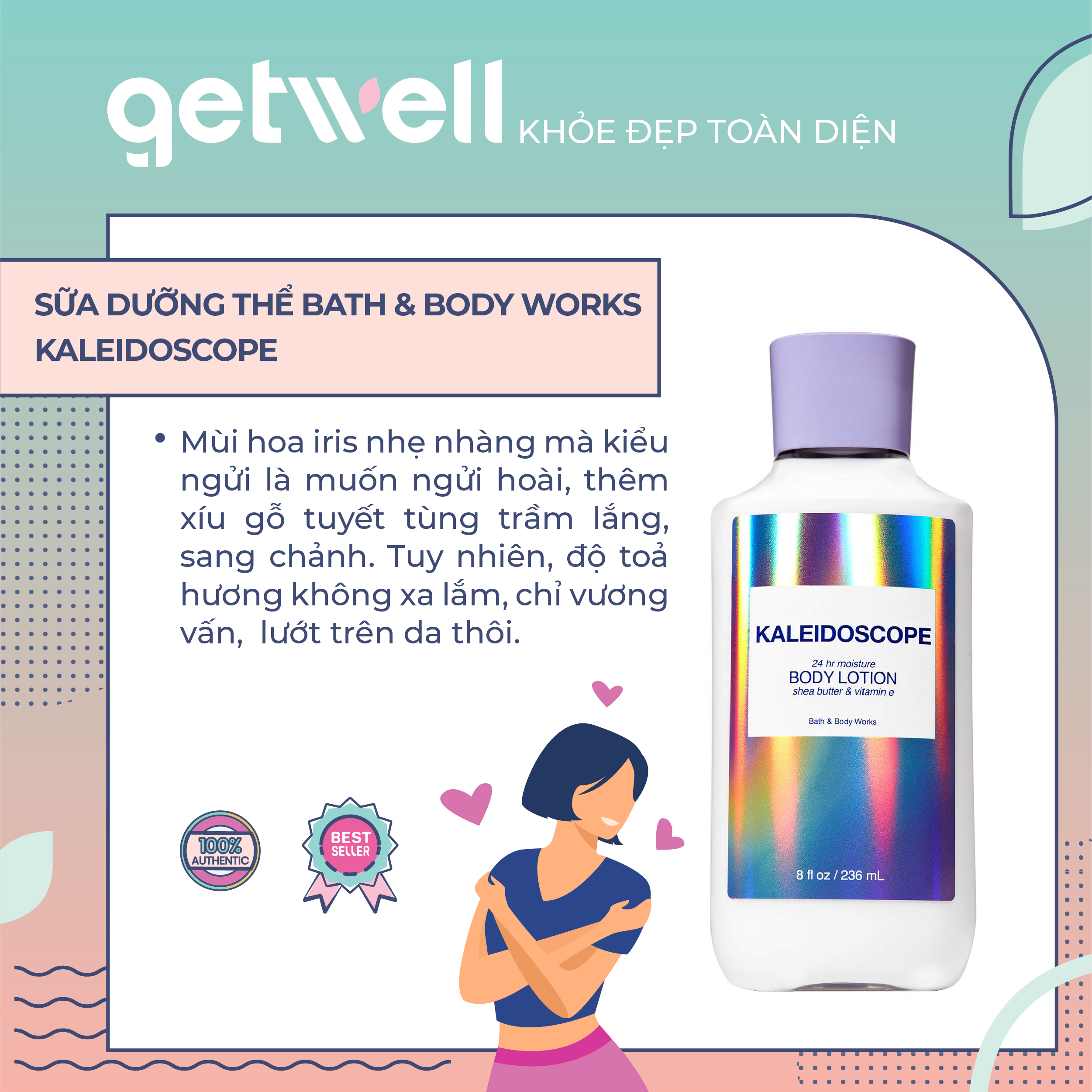 [HCM]Sữa Dưỡng Thể Cấp ẩm Bath & Body Works Body Lotion - KALEIDOSCOPE (236ml)