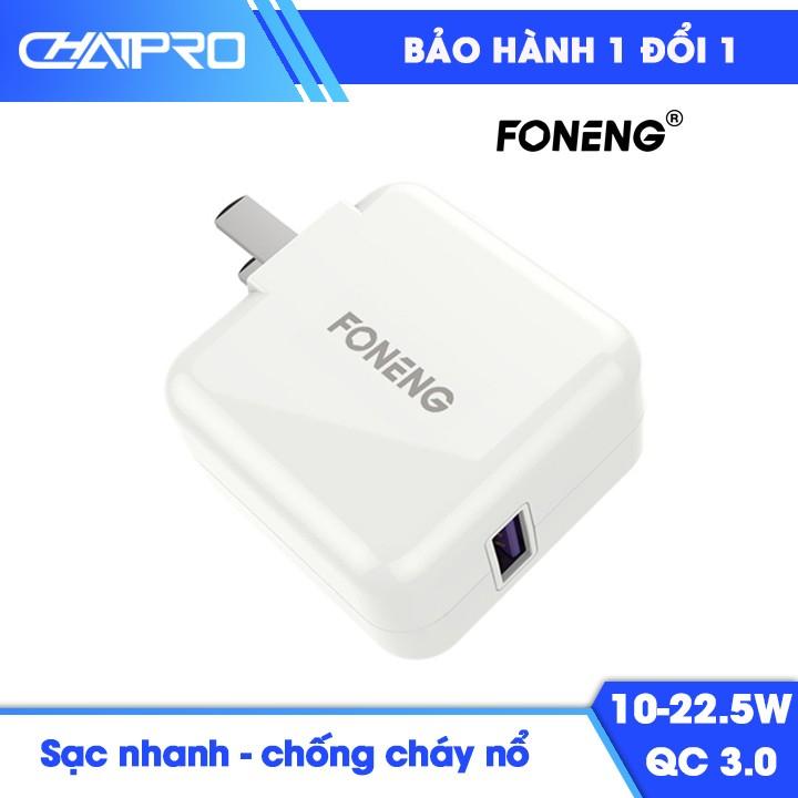Củ sạc nhanh 5a hỗ trợ vooc flash và qc 3.0 foneng q7