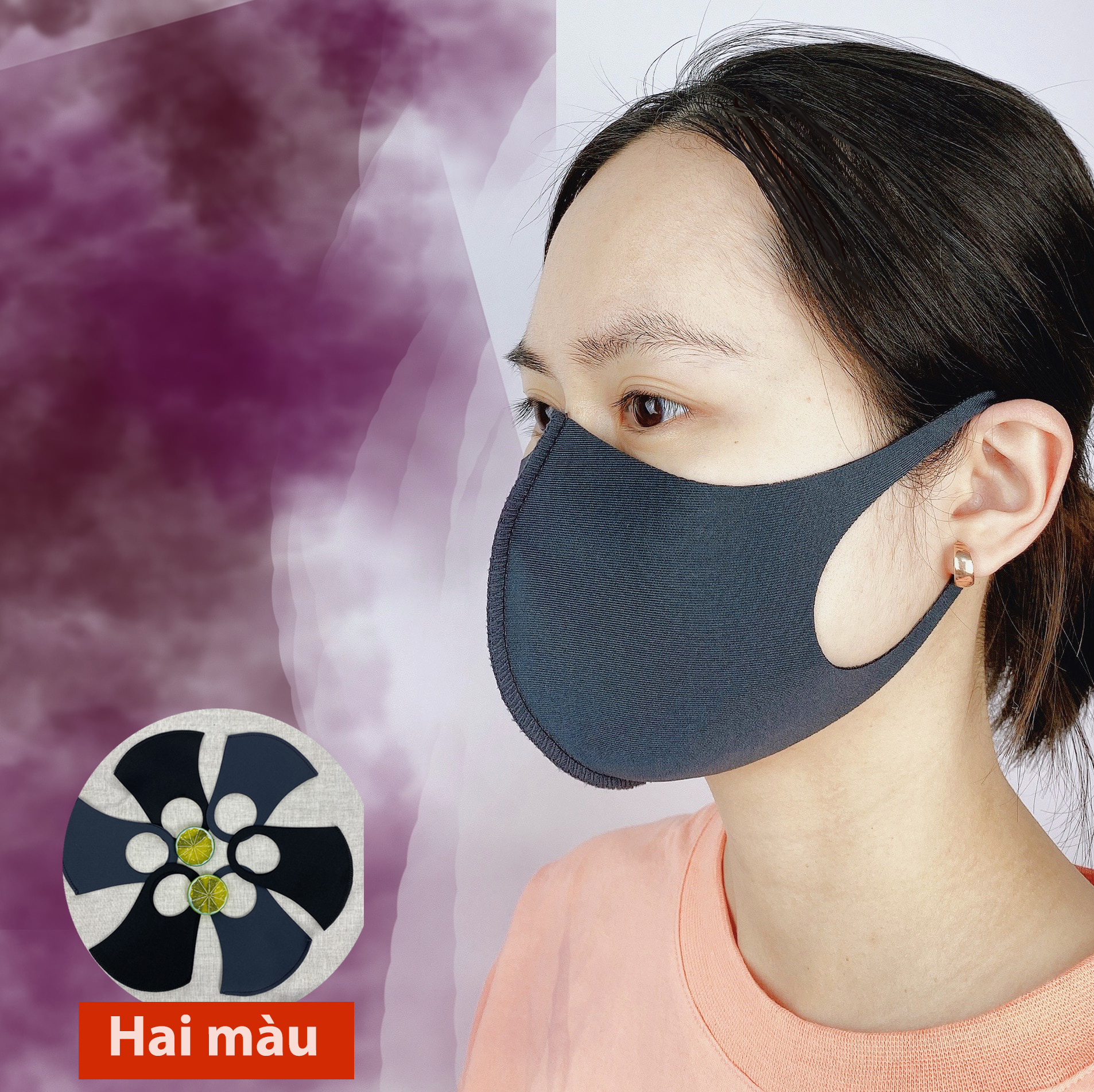 (Combo 3 cái) Khẩu trang vải 3D chống bụi và nắng, Hàng việt nam chất lượng cao, có thể tái sử dụng nhiều lần