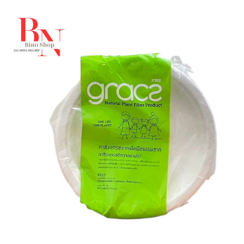 Đĩa giấy bả mía 23cm- thương hiệu gracz - 10 cái