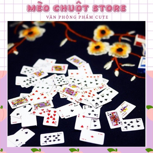 Bộ bài siêu mini 54 lá , 1.5cm