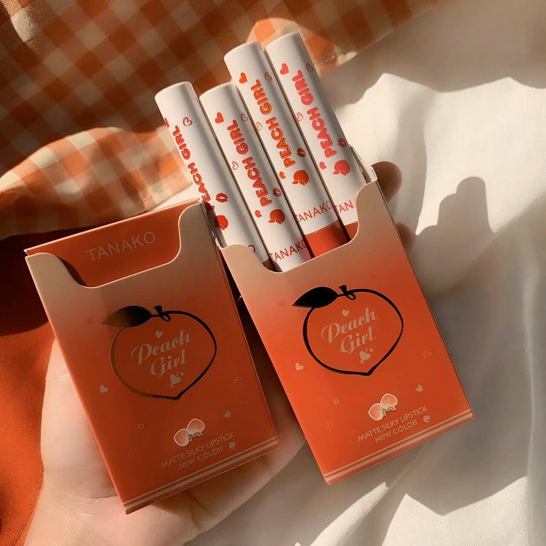 [CHUYÊN SỈ]Set Son 4 cây Tanako Peach Girl Matte Silky