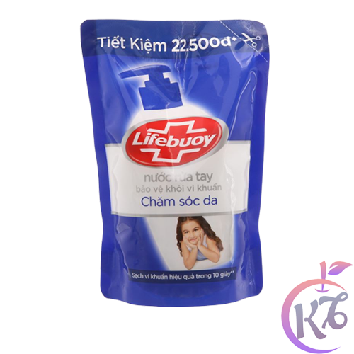  Nước rửa tay Lifebuoy túi 400g diệt khuẩn 99,9% chăm sóc da bảo vệ khỏi vi khuẩn  màu Xanh  - nuoc rua tay life buoy 