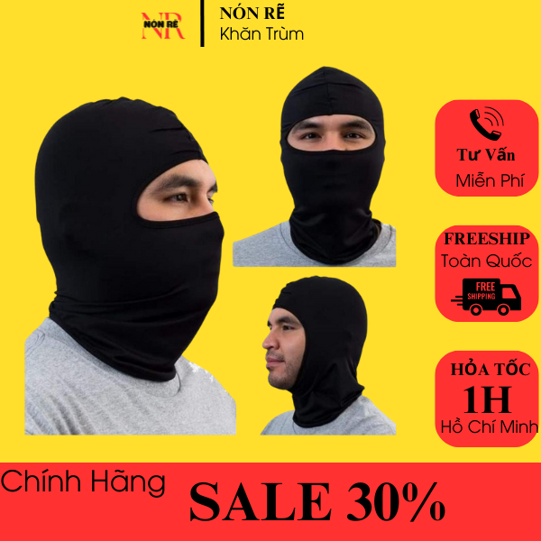 Khăn trùm đầu ninja đội nón fullface - nón rẽ ht