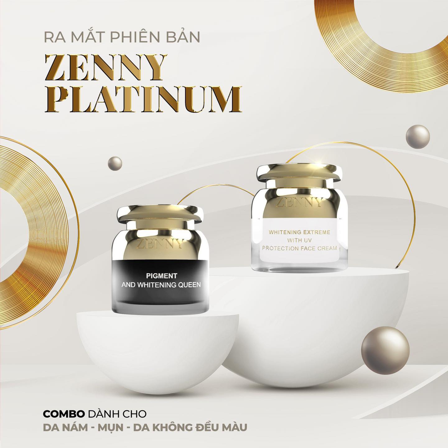 Bộ kem face zenny platium - tặng kèm serum 10ml và sữa rửa mặt 20g