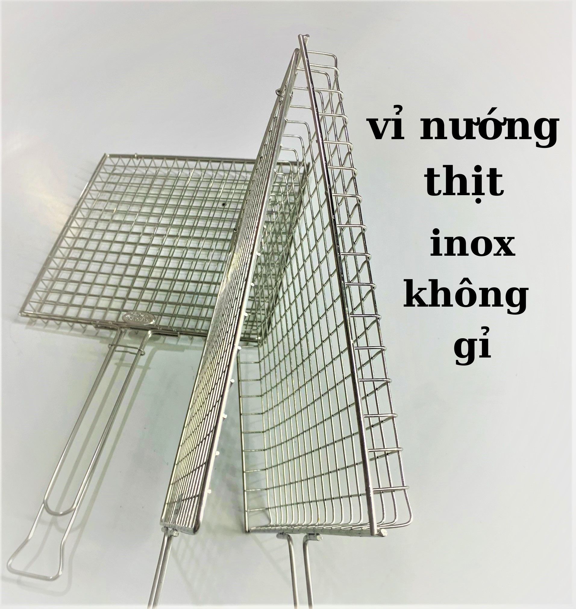 Vỉ nướng thịt inox không gỉ, vỉ nướng chả tiện ích