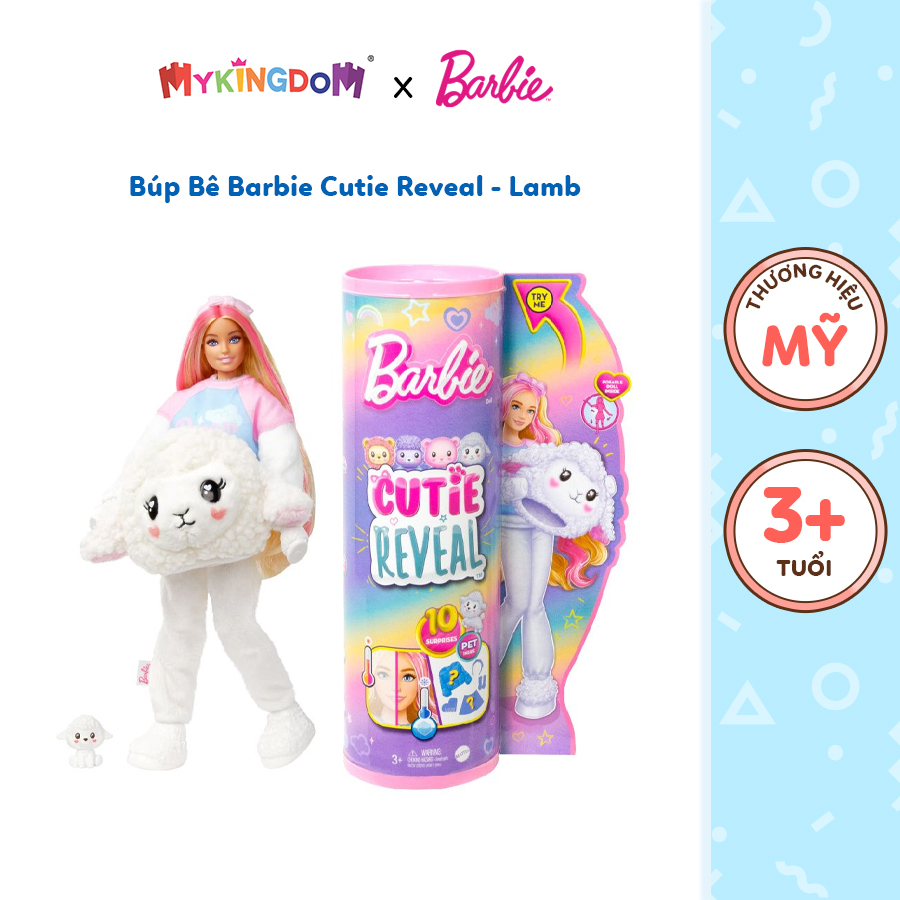 Đồ Chơi Búp Bê Barbie Cutie Reveal - Lamb BARBIE HKR03 HKR02