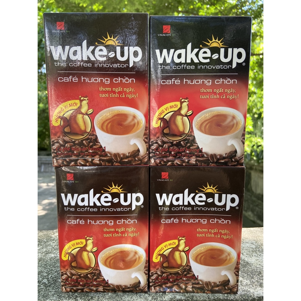 CAFE WAKE UP HƯƠNG CHỒN 306g(18 gói x 17g)