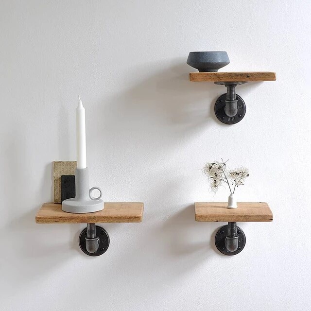 Kệ Mini treo tường chất liệu ống sắt decor vintage Góc Nhà Gỗ
