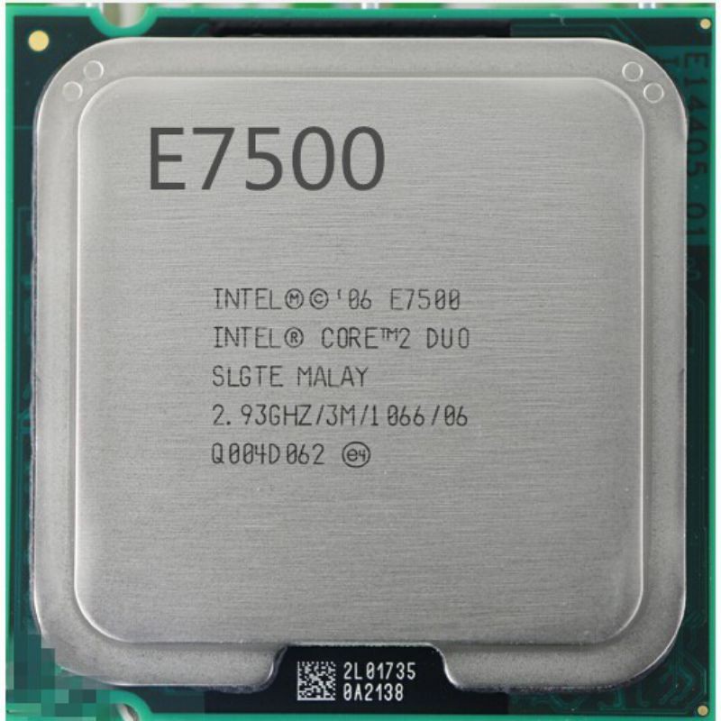Cpu core 2 dou e7500 socket 775