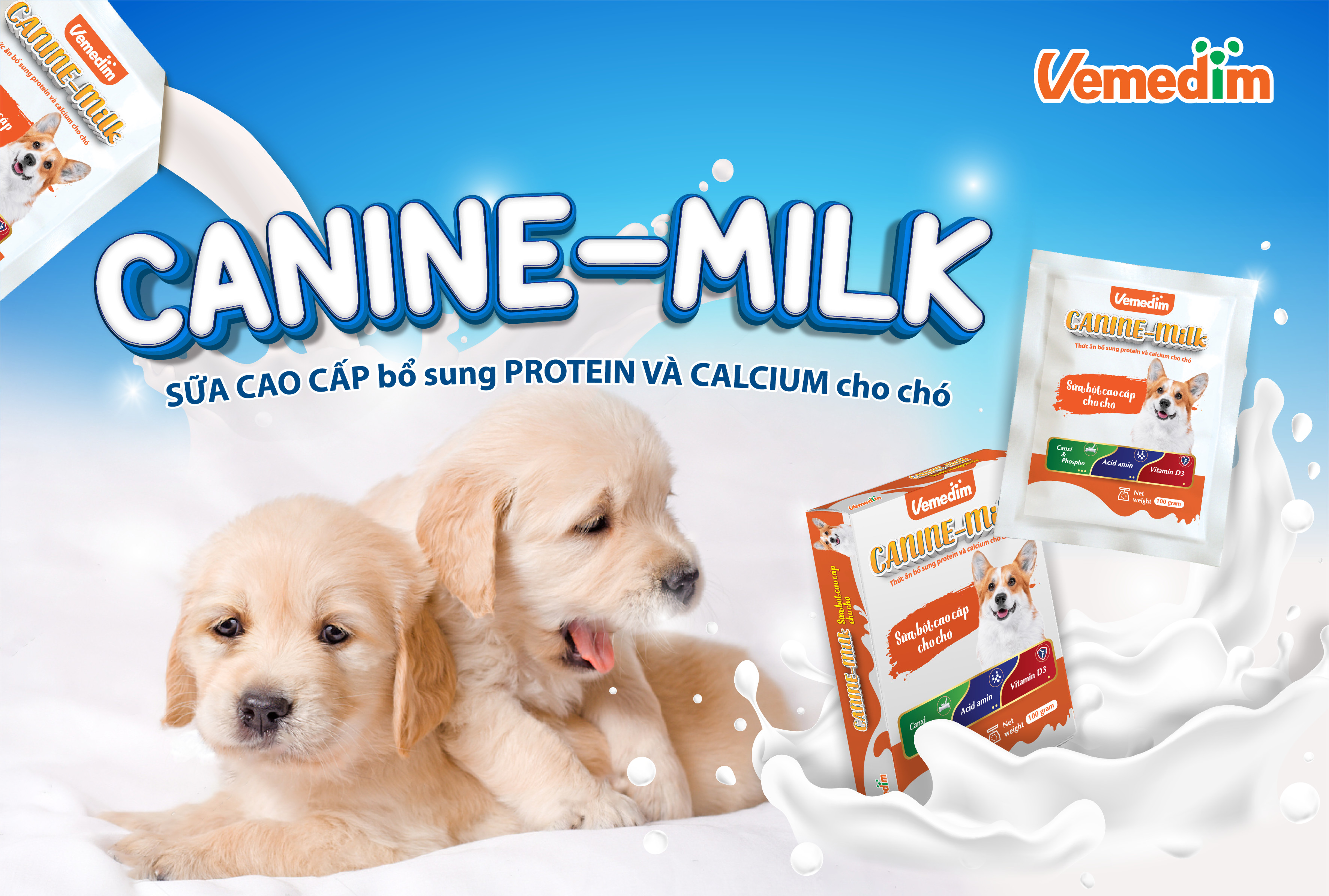 Sữa bột cho chó Vemedim Canine Milk 100g