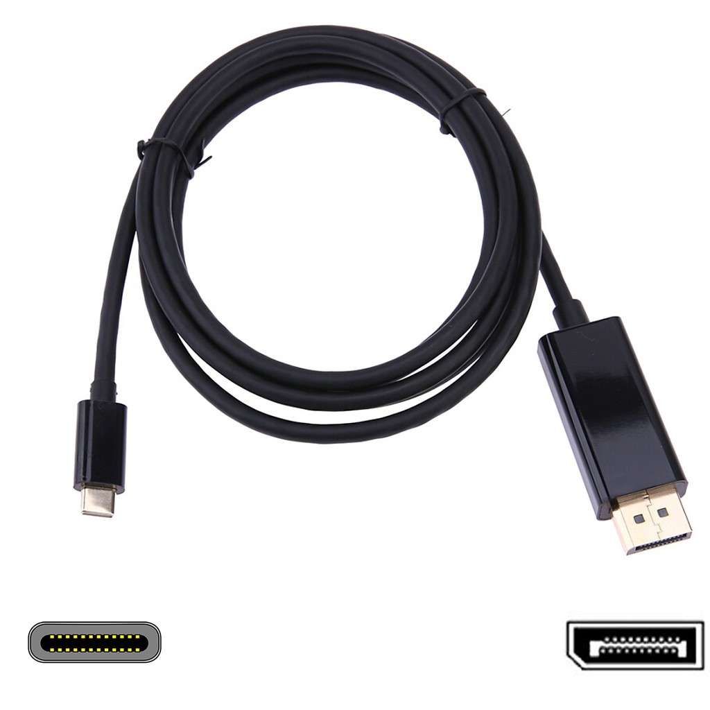Cáp chuyển Type c sang Displayport hỗ trợ 4k60hz/ 2k144hz dùng cho Macbook, Surface, Dell XPS