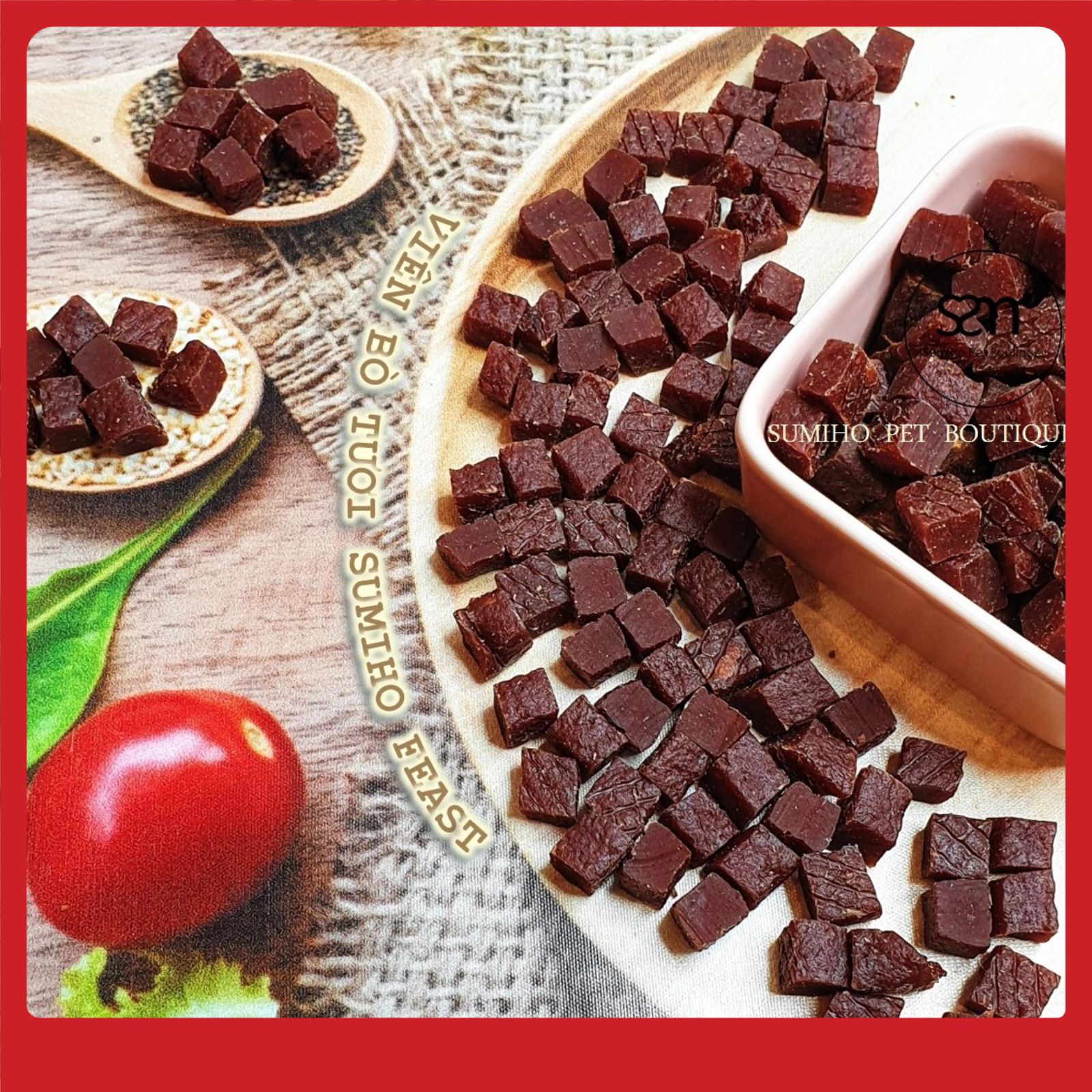 [Hoàn tiền 6%] Bánh thưởng cho chó Sumiho Feast (Viên bò/gà sấy khô) 100gr/túi