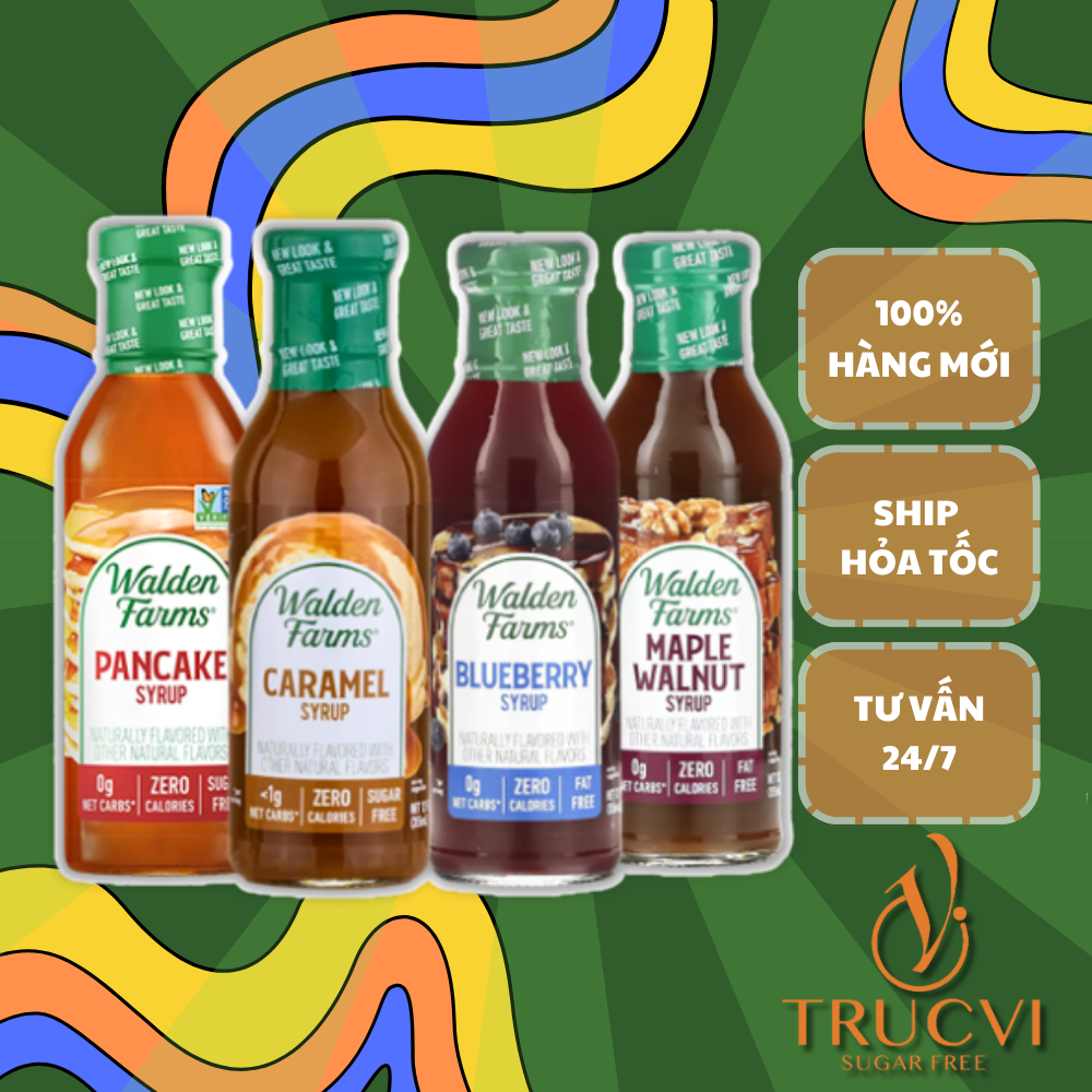 [ Siro Không Đường ]SYRUP 0 Calo Walden Farms ( keto, eat clean , gymer , lowcarb, tiểu đường)