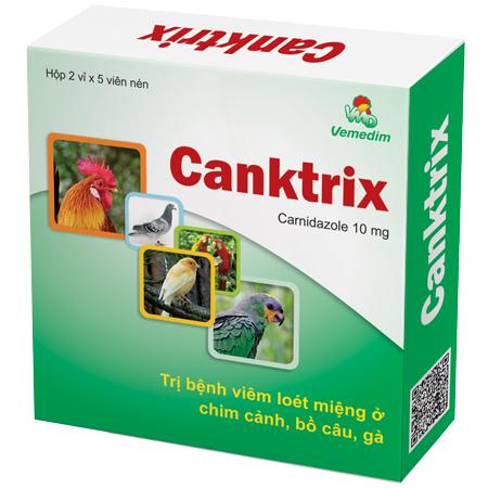 Cantrik, hộp 10 viên nén . Trị viêm loét miệng, đẹn ở bồ câu, chim cảnh, chim kiểng, chim ưng, vẹt, gà đá - Avet Shop,