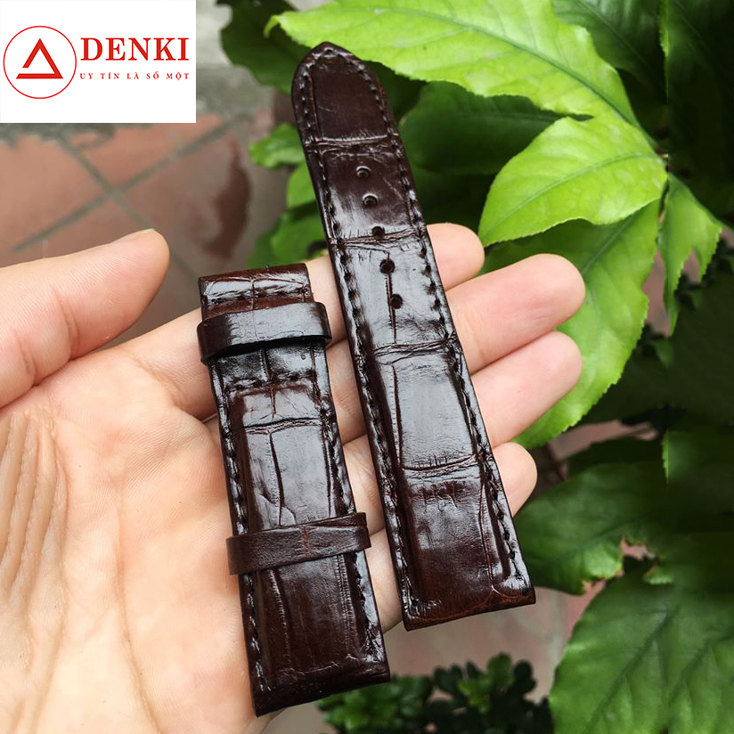 [Ảnh thật + Video] Dây đồng hồ da cá sấu thật 100% giá tốt thịt trường