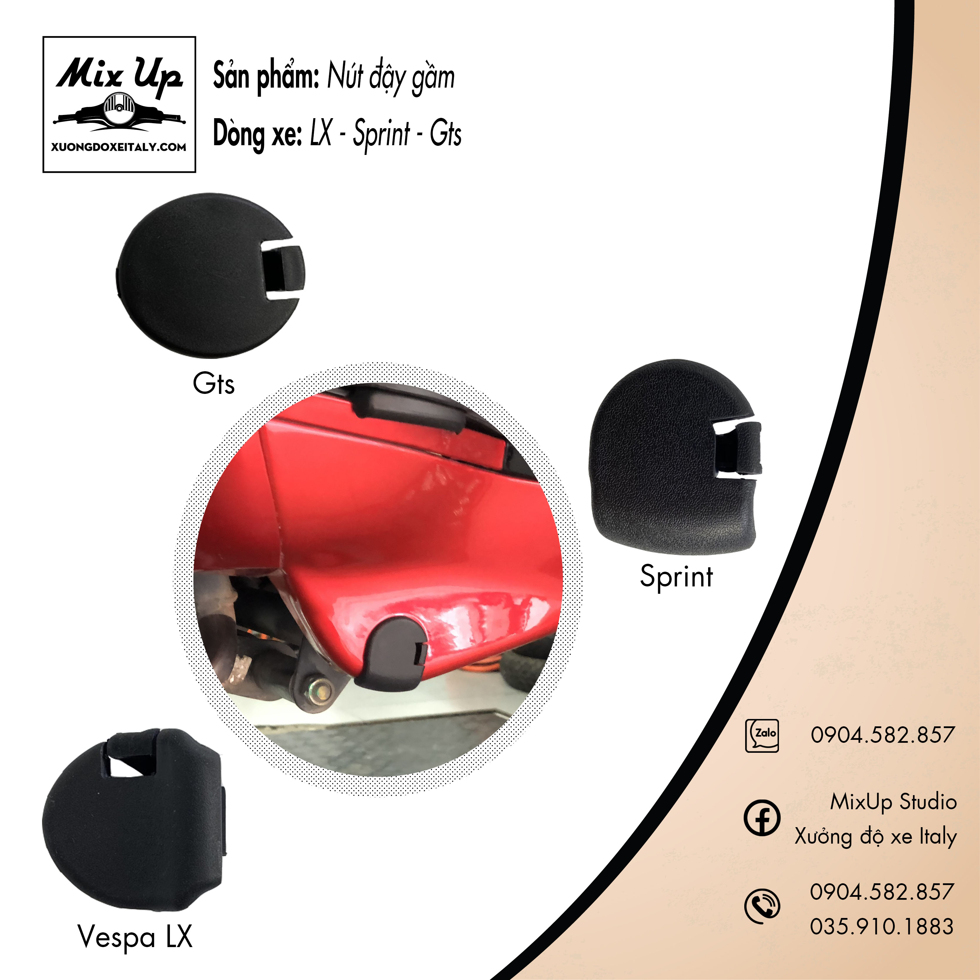 NÚT ĐẬY GẦM DÒNG XE VESPA