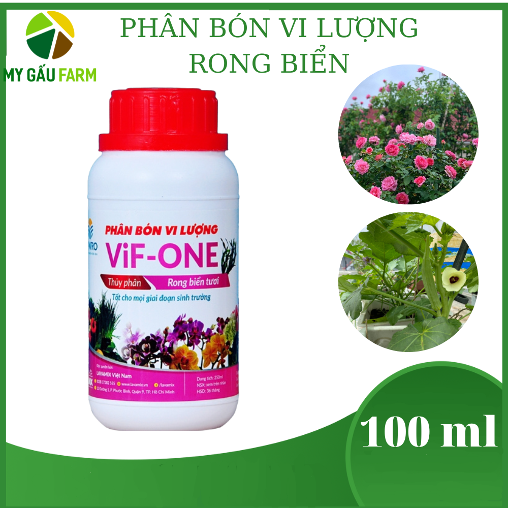 Phân bón vi lượng rong biển thủy phân vif – one - lavamix - minro 100 ml - ra hoa, đậu quả - mọi gia đoạn sinh trưởng
