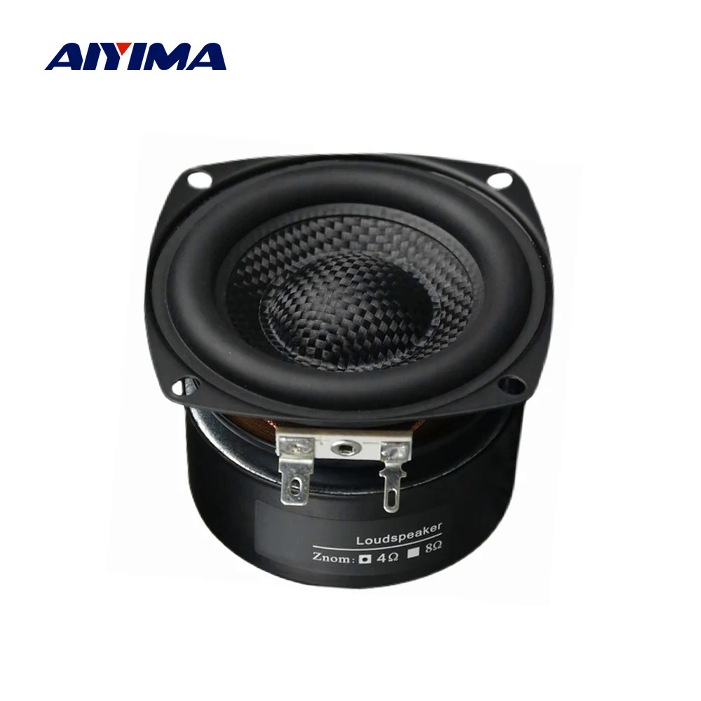 Aiyima 1 loa trầm 3 inch loa bass rạp hát tại nhà HIFI công suất cao bằng sợi thủy tinh Loa Bass 4 8 ohm 50W