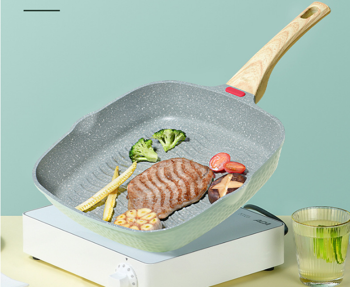 [Tặng móc 304] Chảo đá xanh Pea Korea chiên không dầu siêu chống dính tròn vuông 20 & 28cm dùng mọi loại bếp 2022 inoxthanhhuyen