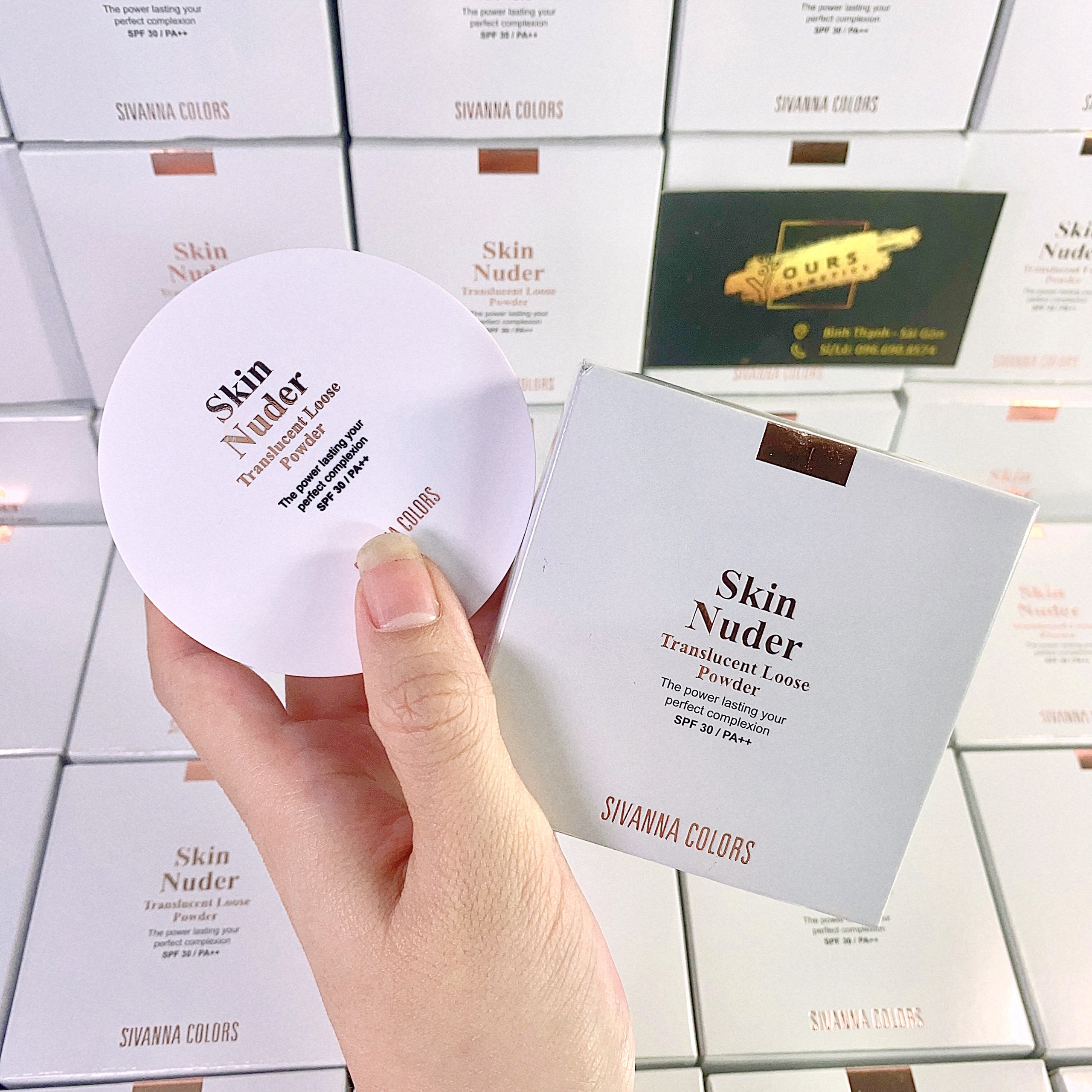 Phấn phủ kiềm dầu 2 trong 1 Sivanna Skin Nuder Translucents Loose Powder HF1008 - Phấn phủ kiềm dầu 2 tầng