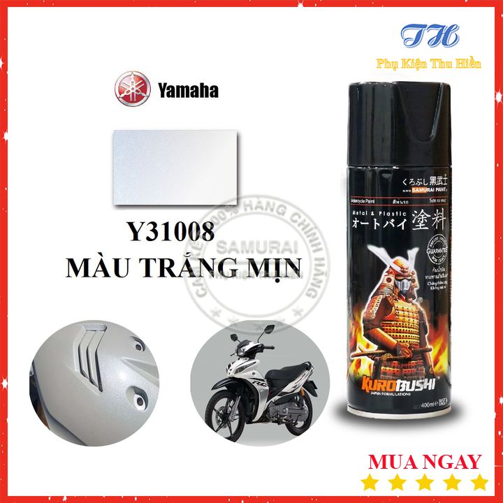 Sơn samurai màu trắng mịn yamaha - mã y31008