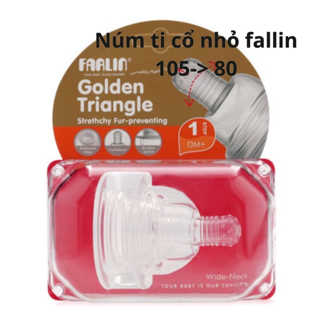 2 Chiếc Núm Ti Cổ Nhỏ Farlin